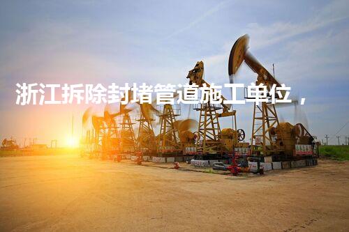 浙江拆除封堵管道施工单位，专业高效，保障安全！